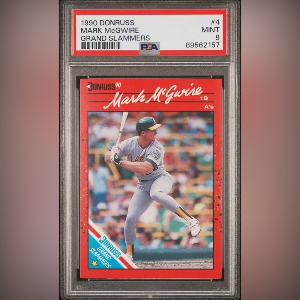 1990 Donruss Grand Slammers #4 Mark McGwire PSA MINT 9